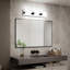 Luminaires de salle de bain chromés 4 lumières SOLFART