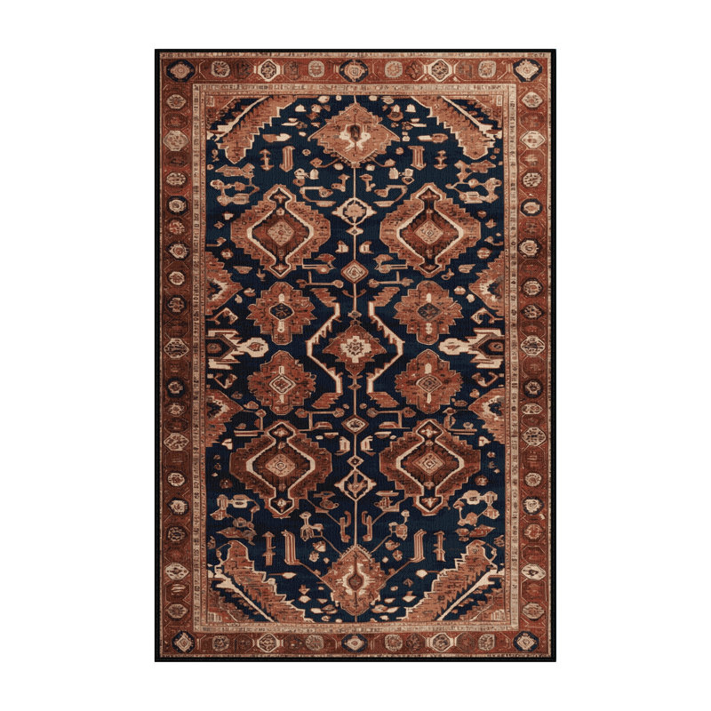 Tapis brun lavable à la machine, Rectangle 5 pi x 7 pi
