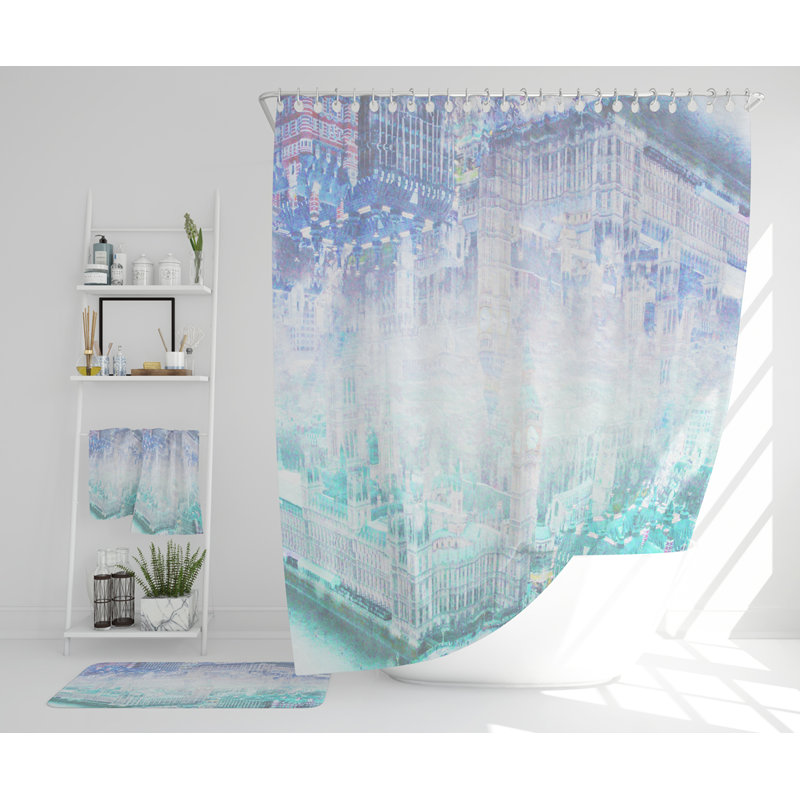 Nazeefa Polyester Shower Curtain Set