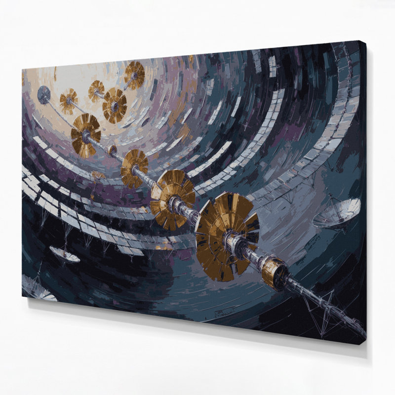 Art mural sur toile gris Sci Fi, H 8 po x l 10 po