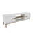 Modern Scandinavian TV Stand, White & Walnut, 47.2 x 17.2 x 11.6 inches | 100% Melamine Coated Particle Board, Thickness: 0.7 inches | Stylish & Functional Design for Living Room & Entertainment Spaces-124676523