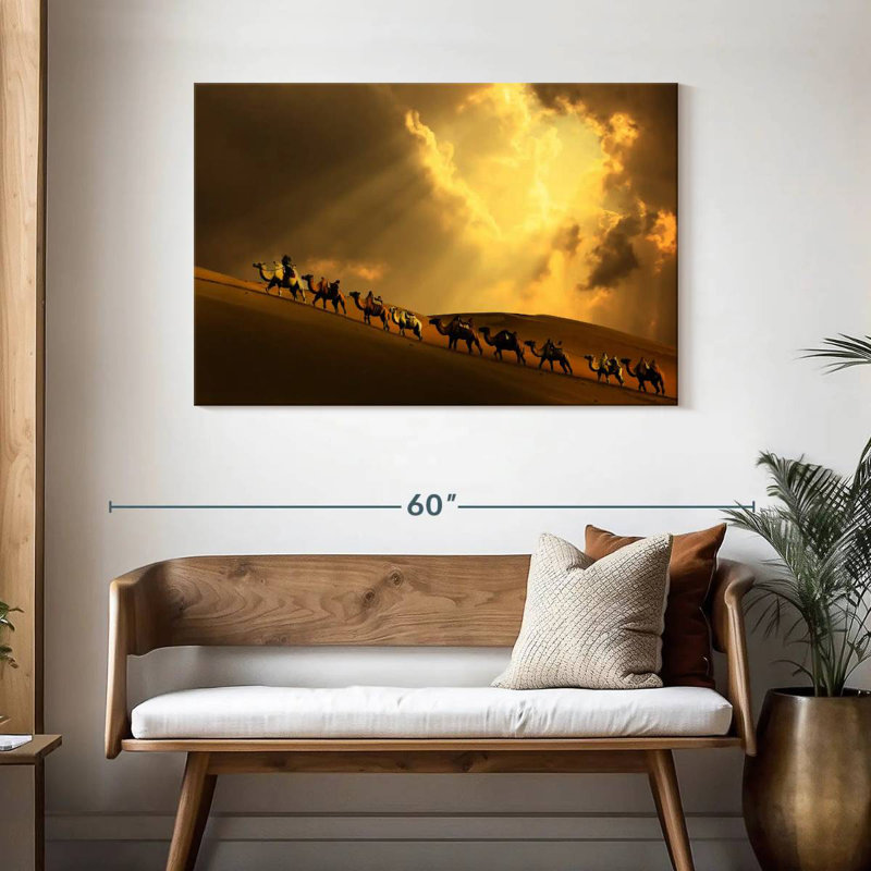 Brampt Camel Caravan Uphill, 30" H x 45" W