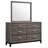 Ayeln 6-drawer Dresser with Mirror Grey Oak