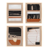 Orange Is The New Black. Set Of 4 Painting by Andrea Stokes