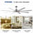 Kiyono 72'' Ceiling Fan with LED Lights