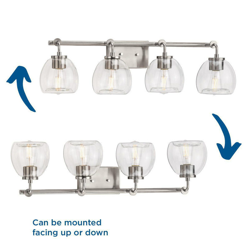 Hasler 4 - Light Dimmable Vanity Light, Brushed Nickel