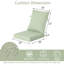 Coussin de chaise de salle à manger pliable extérieur / intérieur 20 po x 42 po avec sangle (ensemble de 2) - Conception résistante à l'eau-14988904