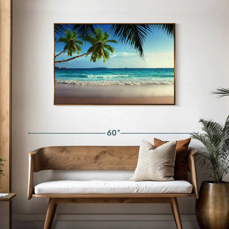 Palm Beach Morning, Cadre flottant doré, 40 po x 27 po