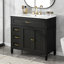 Meuble-lavabo 36 po avec lavabo, armoire de salle de bain avec tiroirs, structure solide et panneau de fibres à densité moyenne-1104504024