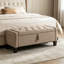 Banc de rangement rembourré en lin-817418580