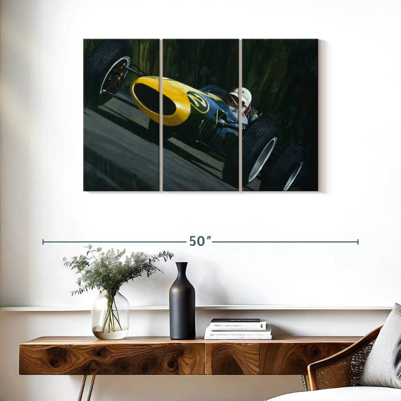 Mehar Blue Race Car, 24" H x 38" W
