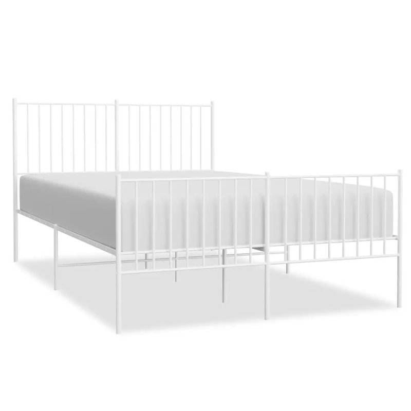 Metal Bed Frame White, Small Single (2'6)