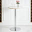 Modern 3PCS Bar Set, Round Bar Height Table With Sintered Stone Top & 2 Swivel PU Leather Adjustable Height Bar Stools With Padded Seat-77904702