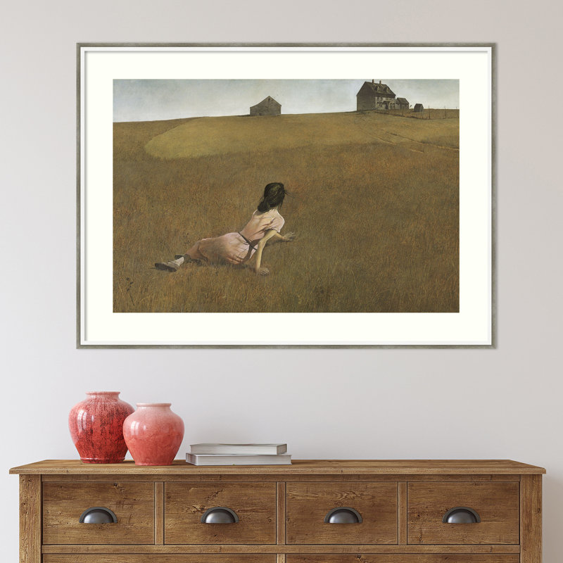 «Christinas World» par Andrew Wyeth - impression d'un seul cadre, Blanc, H 30 po x l 41 po x P 1 po