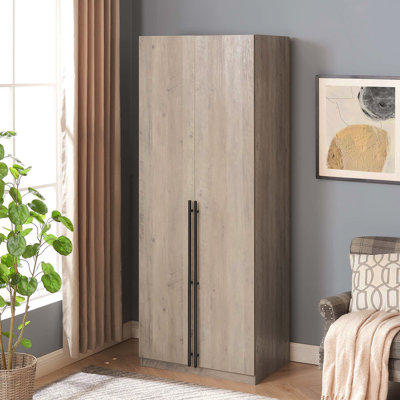 Armoire-penderie 32 "en gris rustique Lee