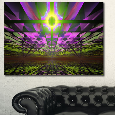 « fractal cosmique steampunk », impression sur toile tendue