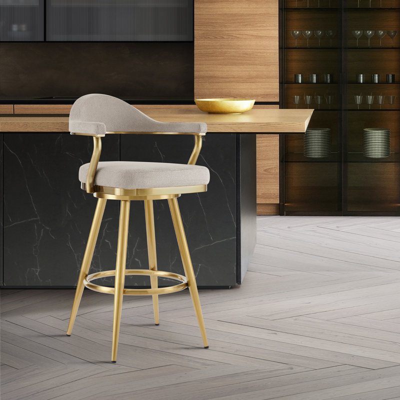 Tabouret de bar Dinora, Argent argent, Tabouret de bar (siège d'une hauteur de 30 po)