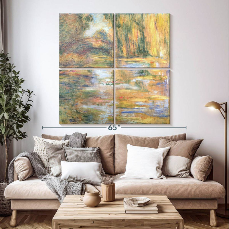 Avery Waterlily Pond - The Bridge, 50" H x 50" W