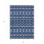 Tapis intérieur / extérieur marocain lavable bleu marine et ivoire 5 pi x 8 pi