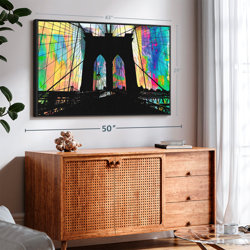 Impression sur toile Brooklyn Bridge I, H 29 po x l 43 po
