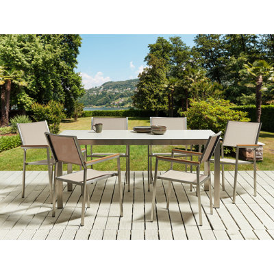 Chenea 6 - Person Patio Dining Set with Rectangular Table