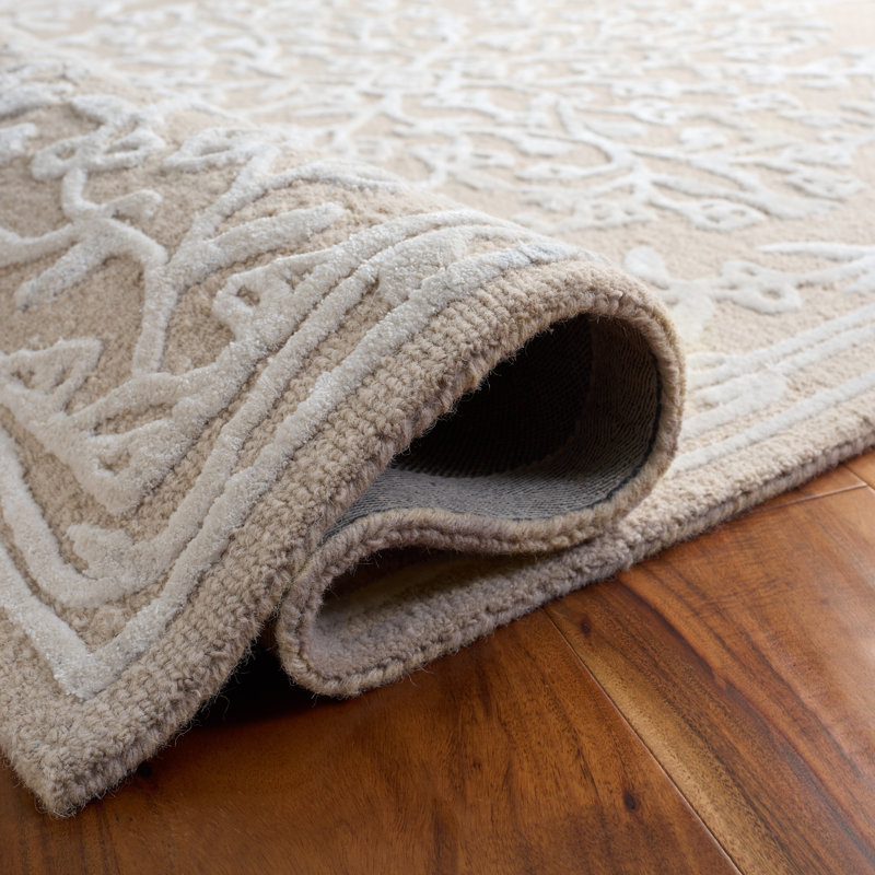 Laine touffetée à la main Glamour Viscose Tapis d'intérieur floral en coton, Tapis de couloir 2 pi 3 po x 8 pi