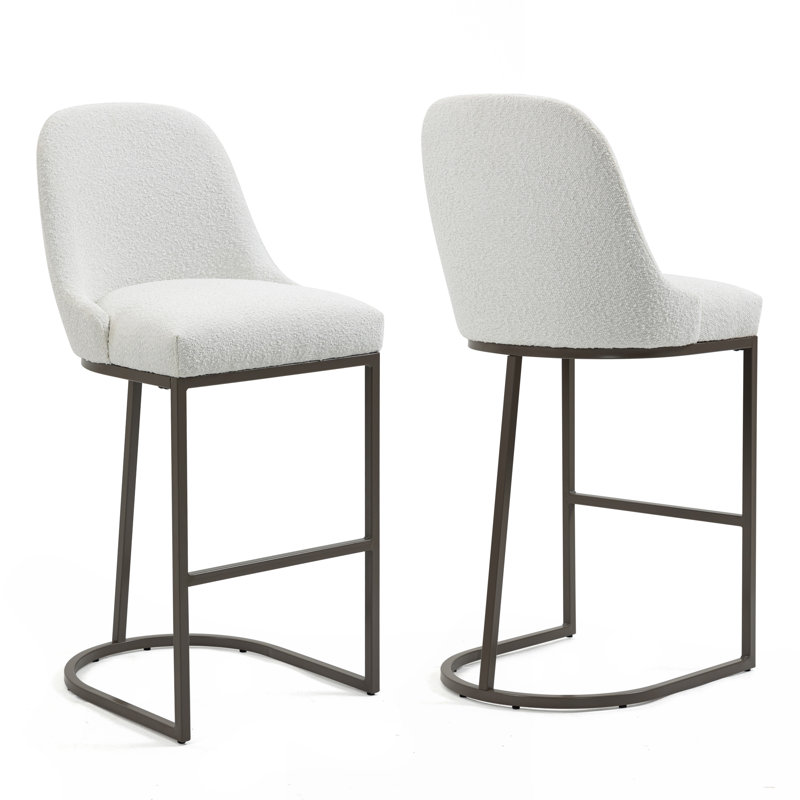 Penlope Upholstered Counter Stool with Metal Frame, Bar Stool (28.70” Seat Height)