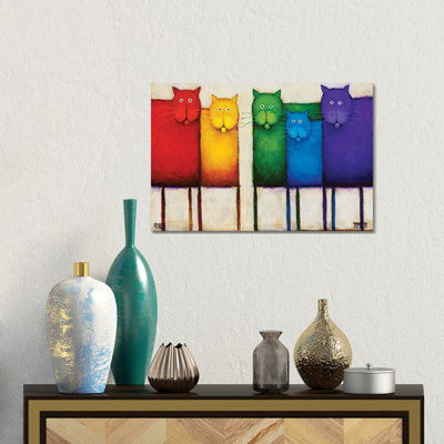 Rainbow Cats- Gallery-Wrapped Canvas Giclée