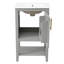 Meuble-lavabo de 20 po avec lavabo, armoire de salle de bain avec porte à fermeture douce, support de rangement et tablette ouverte, gris