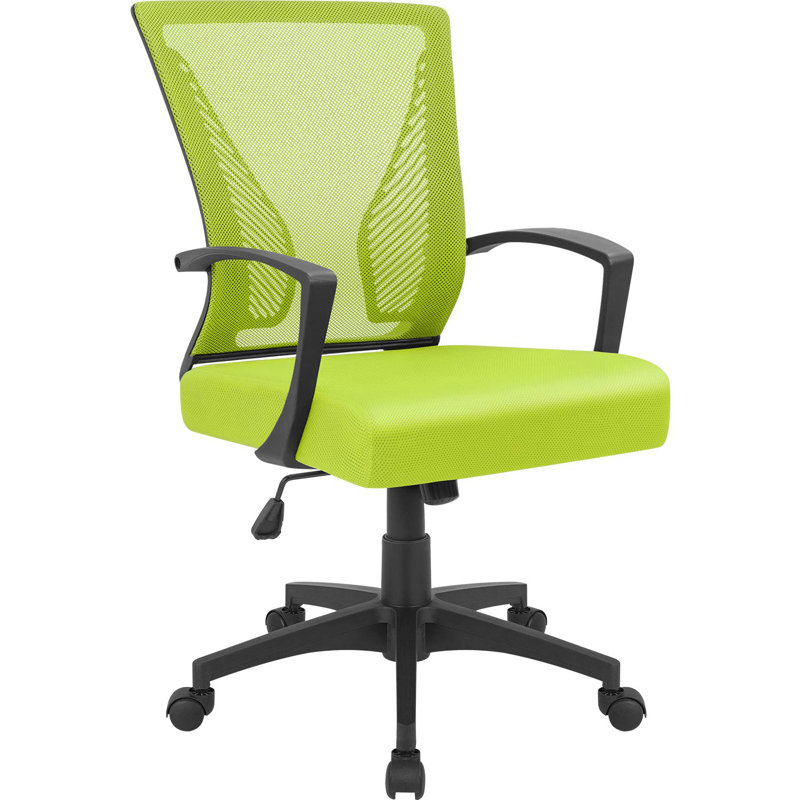 Chaise de bureau en polyester Chair, Vert pâle / Noir