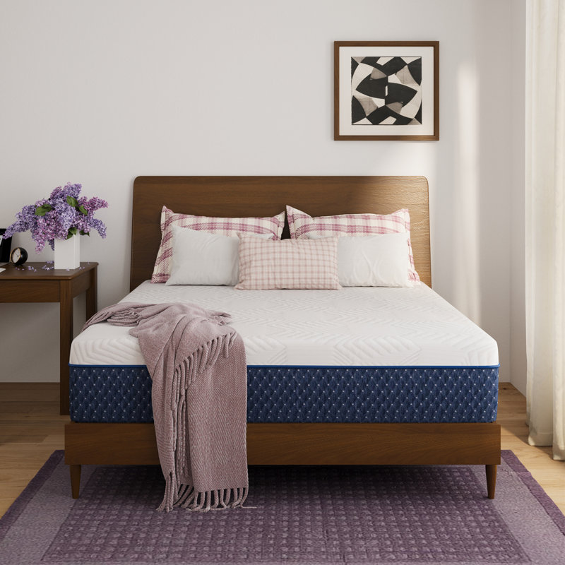 Matelas en mousse viscoélastique imprégnée de charbon de 10 po Glenni, Grand