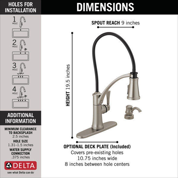 Delta Faucet Foundry Matte Black Kitchen Faucet Black, Kitchen Faucets with  Pull Down Sprayer, Kitchen Sink Faucet, Faucet for Kitchen Sink, Soap  Dispenser, Matte Black 19744Z-BLSD-DST 