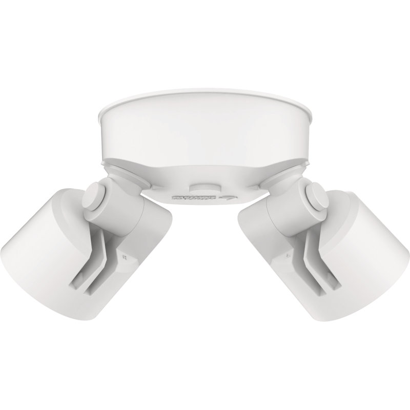 White Dual Head LED Outdoor Security Flood Light