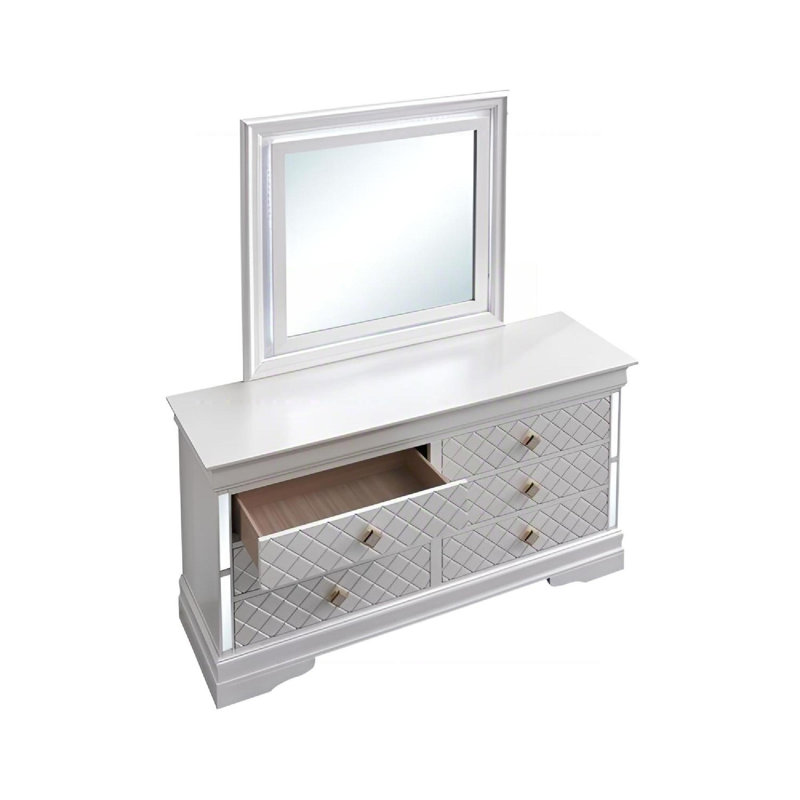 Commode Verona (sans miroir), blanc perle