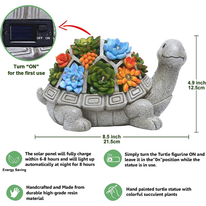 Peppina Tortoise Plastic Garden Statue