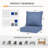 4 Piece Blue Outdoor Patio Chair Cushion Set, Uv Fade Resistant Seat And Backrest Replacement Pads-196835837