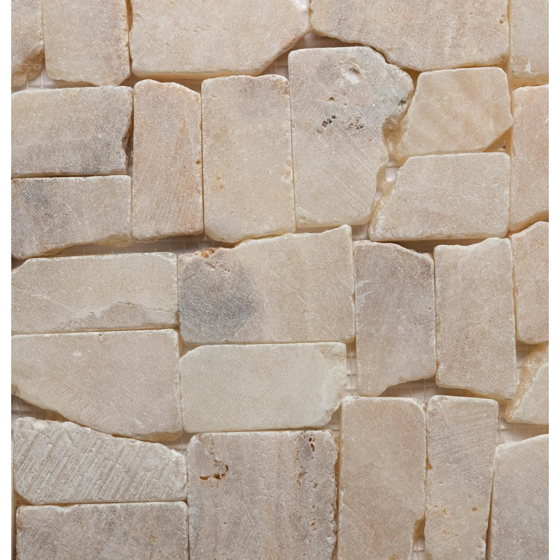 CNK Tile Mixed Quartz Mosaic Tile Sheet Natural Stone Pebble Floor Tile For Shower Bathroom Patio Wall And Fireplace Use - 12" X 12"