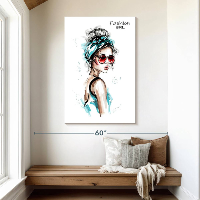Fille chic et décontractée, H 48 po x l 32 po