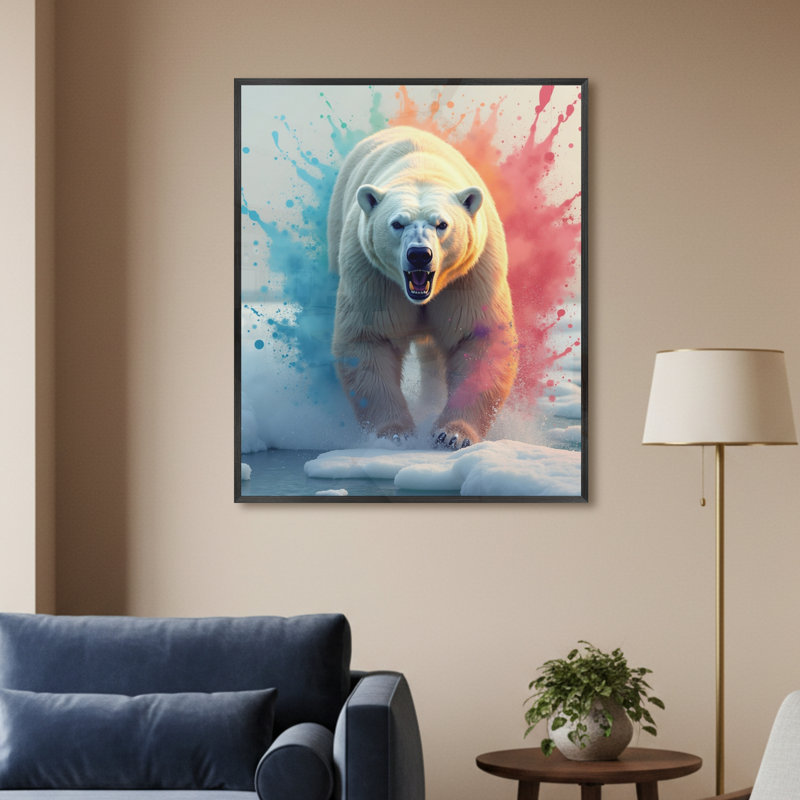 Single Picture Frame LED Illuminated Wall Art Wall Art on Glass / Aluminium, 60 cm H x 50 cm W