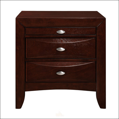 Table de chevet Lucille avec tiroirs spacieux et lignes épurées, parfaite pour les chambres à coucher modernes et le rangement efficace.