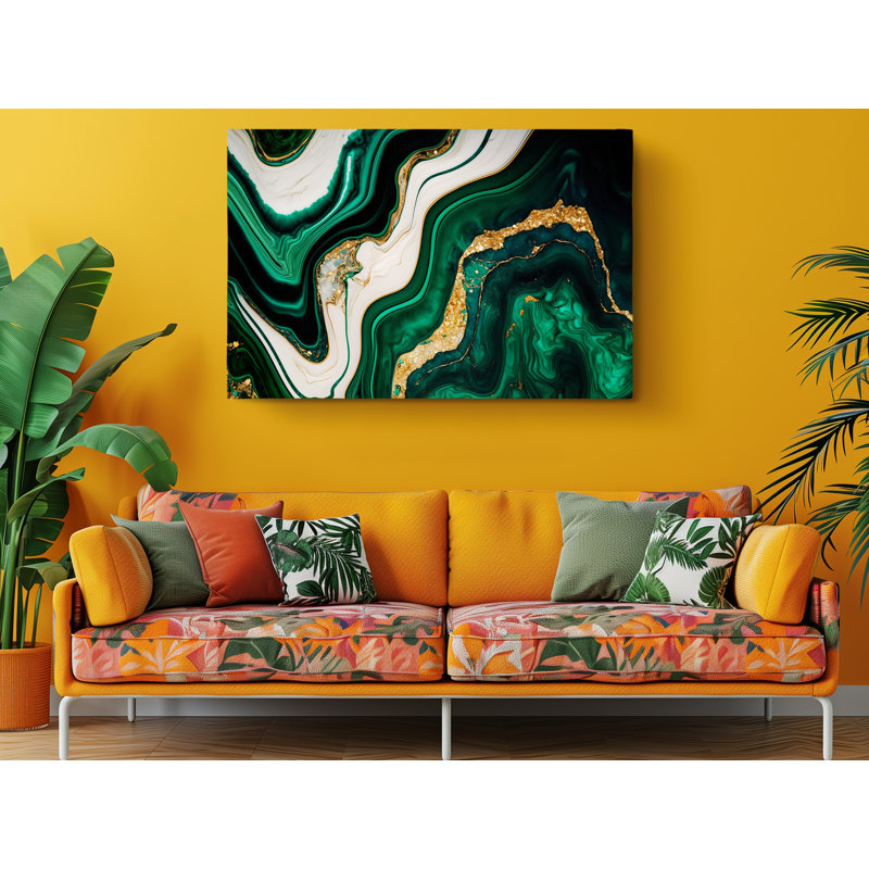 Marbre de luxe sur toile, H 16 po x l 24 po x P 1 po