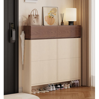 Armoire à chaussures en bois d'ingénierie à deux tiroirs à quatre tiroirs à deux tiroirs pour une utilisation quotidienne en famille