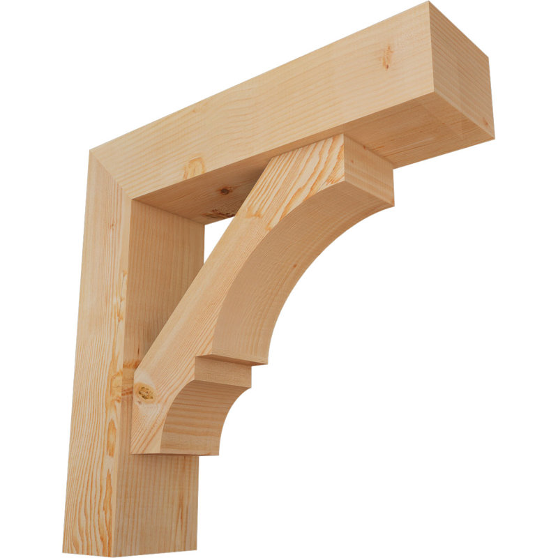 Balboa Block Offset Brace Bracket, 30 x 30, 7 1/2"W Douglas Fir (Smooth)