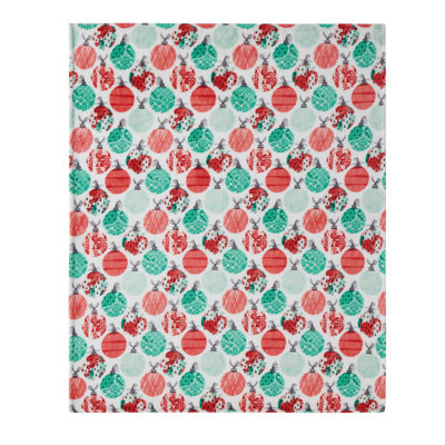 VCNY Home Nutcrackers Holiday Plush Throw, 50" x 60"