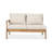 Weslyn Solid Wood Patio Loveseat (Set of 2)
