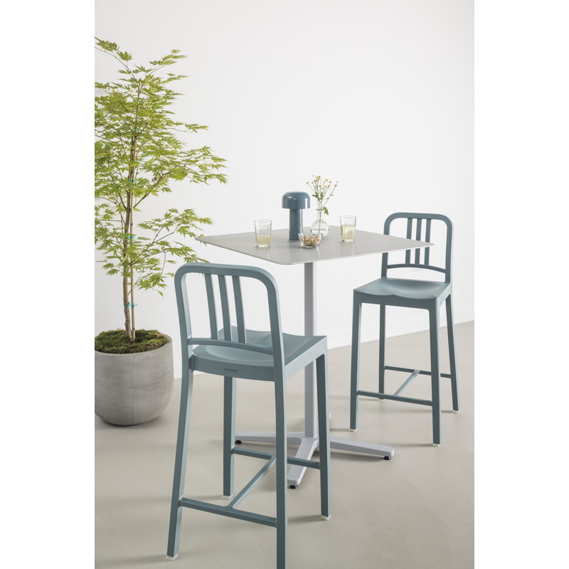 111 Navy® Stool by Coca-Cola, Counter Stool (25" Seat Height), Light Blue
