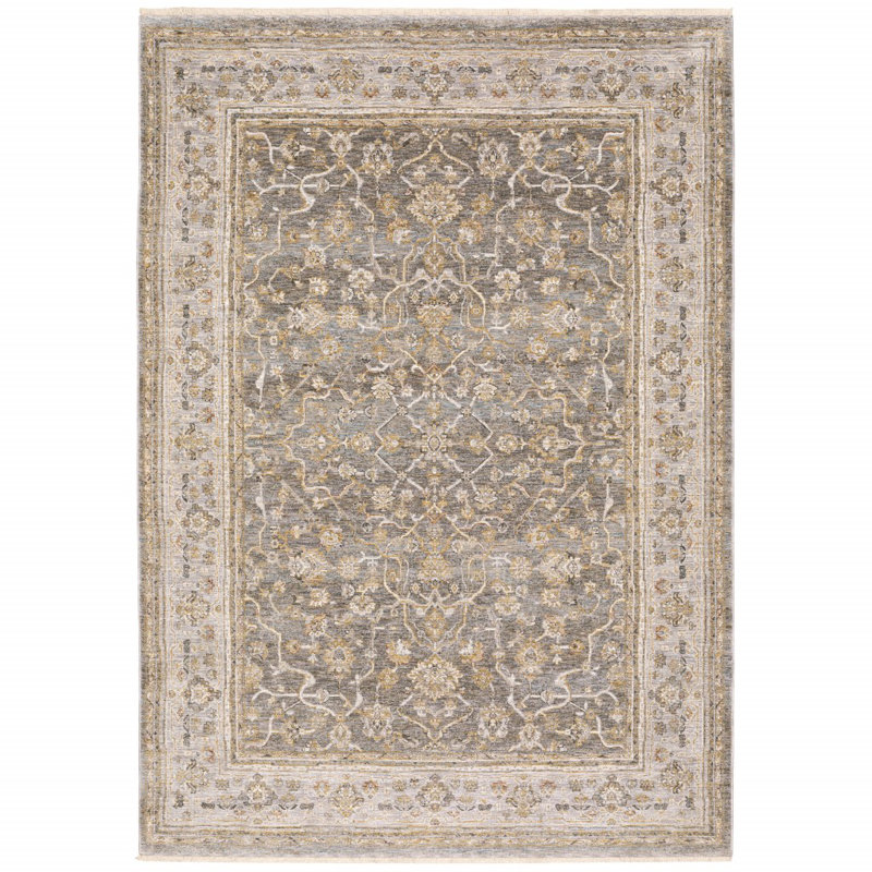 Tapis oriental beige / gris Atherine, Rectangle 2 pi x 3 pi
