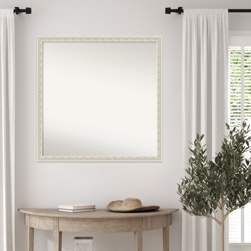 Miroir mural Bethany, 28 po x 28 po, Argent