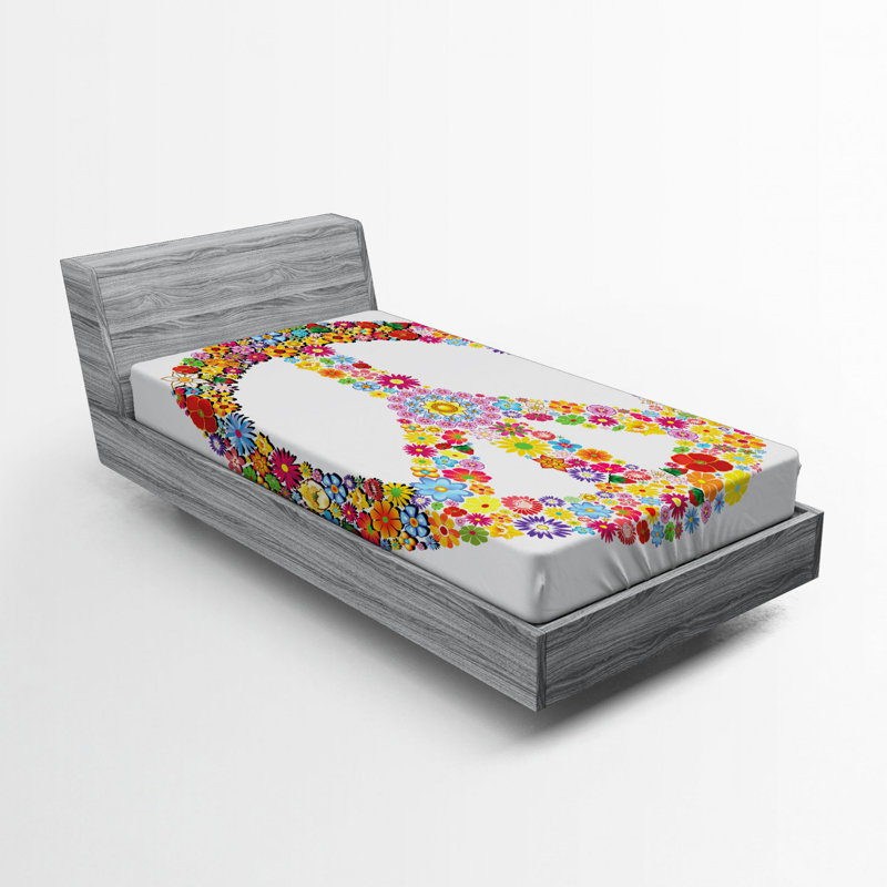 Microfiber Floral Fitted Sheet, Twin XL Fitted Sheet