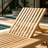 Foldable Acacia Wood Lounge Chaise With Adjustable Backrest-434397968